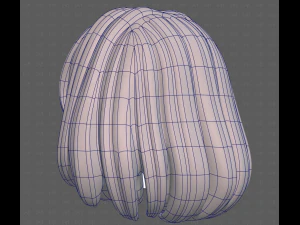 Base Hair for girl V61 3D Model