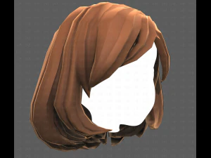 Base Hair for girl V61 3D Model