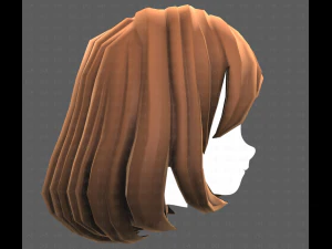 Base Hair for girl V61 3D Model