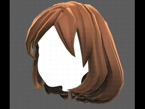 Base Hair for girl V61 3D Model