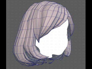 Base Hair for girl V61 3D Model