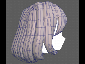 Base Hair for girl V61 3D 模型