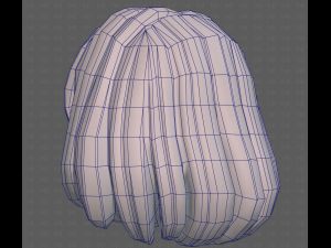 Base Hair for girl V61 3D 模型