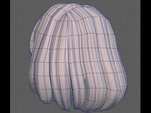Base Hair for girl V61 3D Model