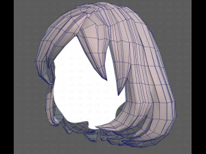 Base Hair for girl V61 3D Model