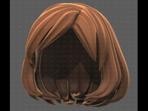 Base Hair for girl V61 3D 模型
