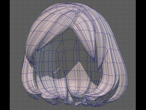 Base Hair for girl V61 3D 模型