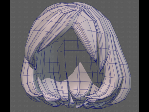 Base Hair for girl V61 3D 模型