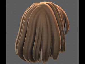 Base Hair for girl V61 3D 模型