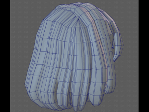 Base Hair for girl V61 3D 模型