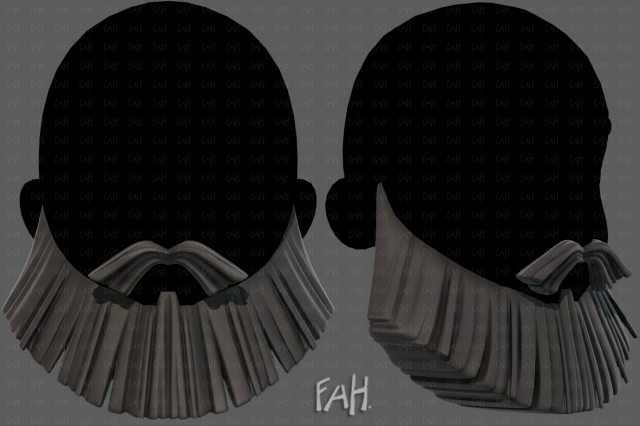 Beard V61 Model 3D .c4d .max .obj .3ds .fbx .stl .blend 