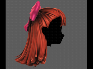 3D Hair style for girl V121 3D Model