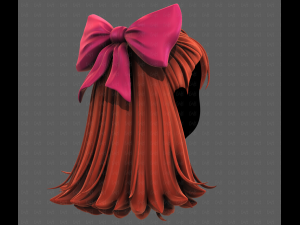 3D Hair style for girl V121 3D Model