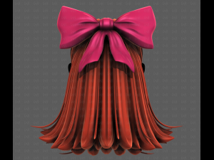 3D Hair style for girl V121 3D Model