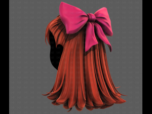 3D Hair style for girl V121 3D Model