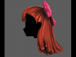 3D Hair style for girl V121 3D Model