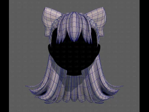 3D Hair style for girl V121 3D Model