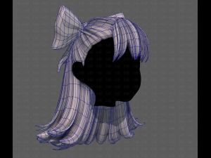 3D Hair style for girl V121 3D Model