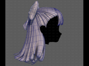 3D Hair style for girl V121 3D Model