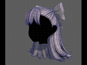 3D Hair style for girl V121 3D Model