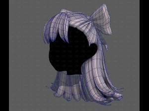 3D Hair style for girl V121 3D Model