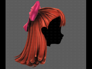 3D Hair style for girl V121 3D Model