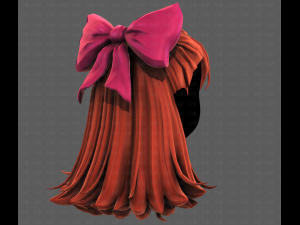 3D Hair style for girl V121 3D Model