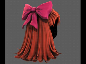 3D Hair style for girl V121 3D Model