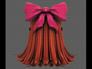 3D Hair style for girl V121 3D Model