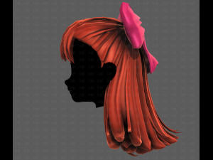3D Hair style for girl V121 3D Model