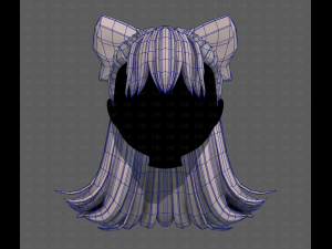 3D Hair style for girl V121 3D Model