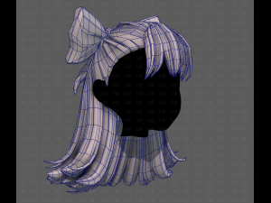 3D Hair style for girl V121 3D Model