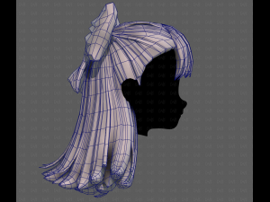 3D Hair style for girl V121 3D Model