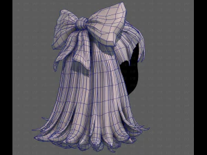 3D Hair style for girl V121 3D Model