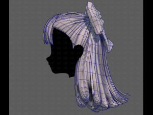 3D Hair style for girl V121 3D Model