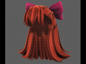 3D Hair style for girl V121 3D Model