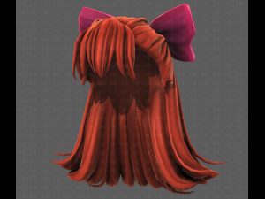 3D Hair style for girl V121 3D Model