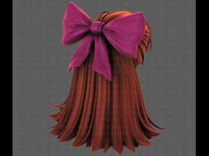 3D Hair style for girl V121 3D Model