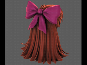 3D Hair style for girl V121 3D Model