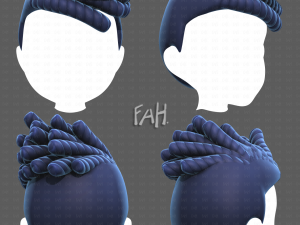 Base Hair for Boy V62 3D 모델