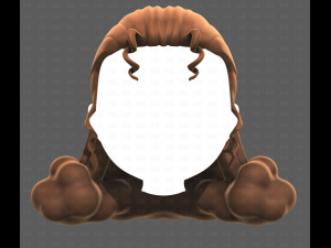 Base Hair for girl V62 3D-Modell