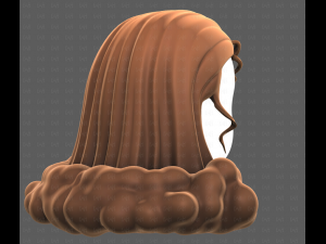 Base Hair for girl V62 3D-Modell