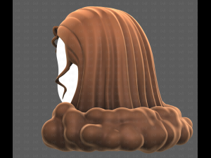 Base Hair for girl V62 3D-Modell