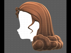 Base Hair for girl V62 3D-Modell