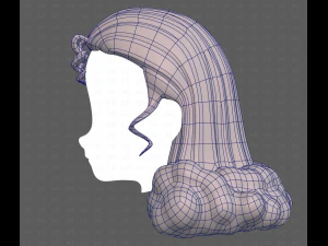 База для волосся для дівчинки V62 3D Модель