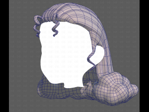 Base Hair for girl V62 3D-Modell