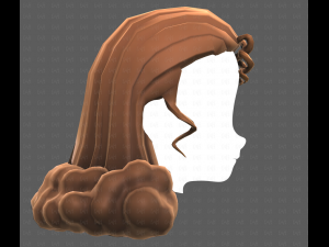 Base Hair for girl V62 3D-Modell