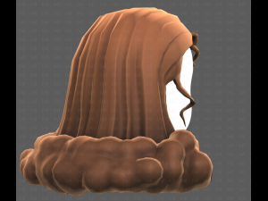 Base Hair for girl V62 3D-Modell