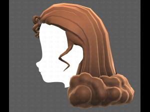 Base Hair for girl V62 3D-Modell