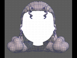 Base Hair for girl V62 3D-Modell